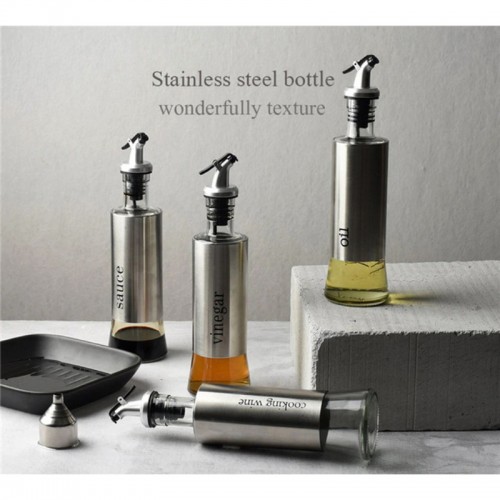 500ml High-Quality Stainless-Steel Covered Smart Glass Oil Bottle